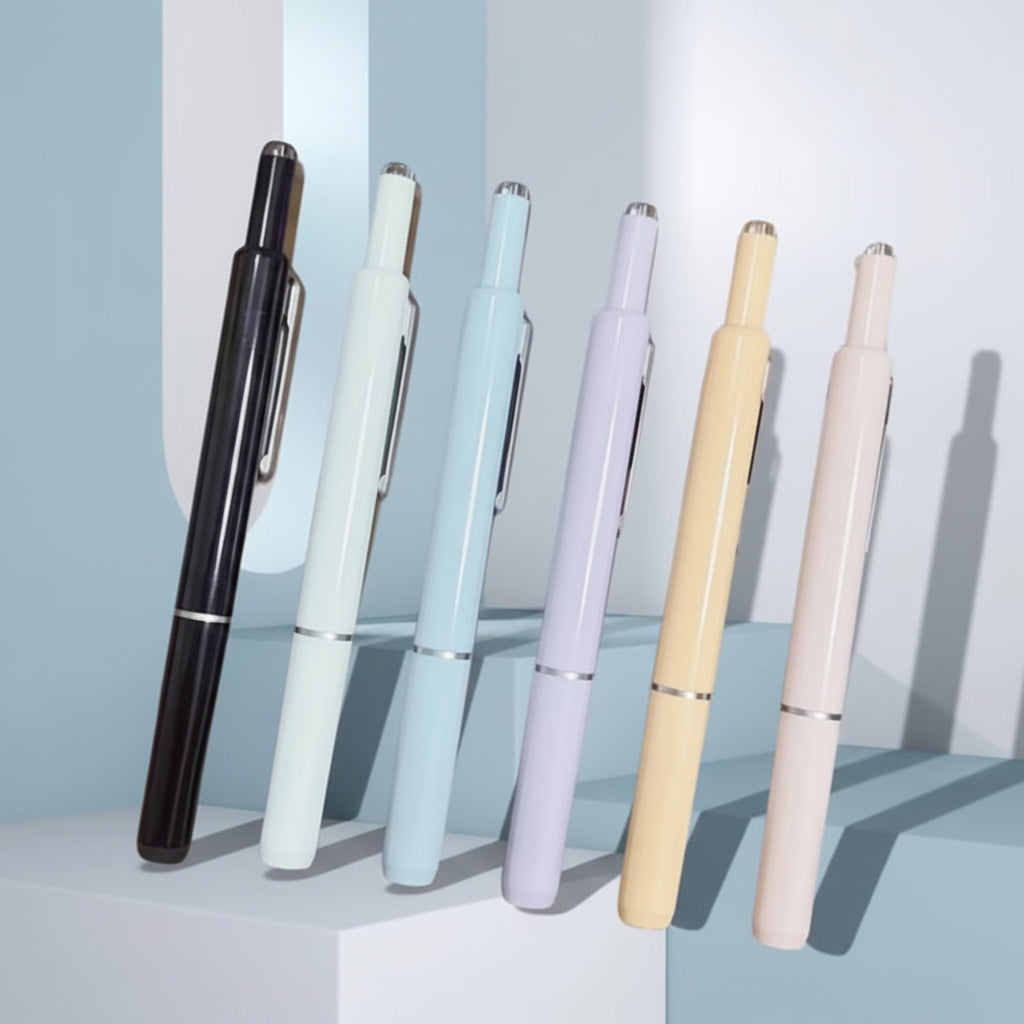 Stainless Steel Fountain Pen, Retractable And Refillable Writing Instrument | Temsk