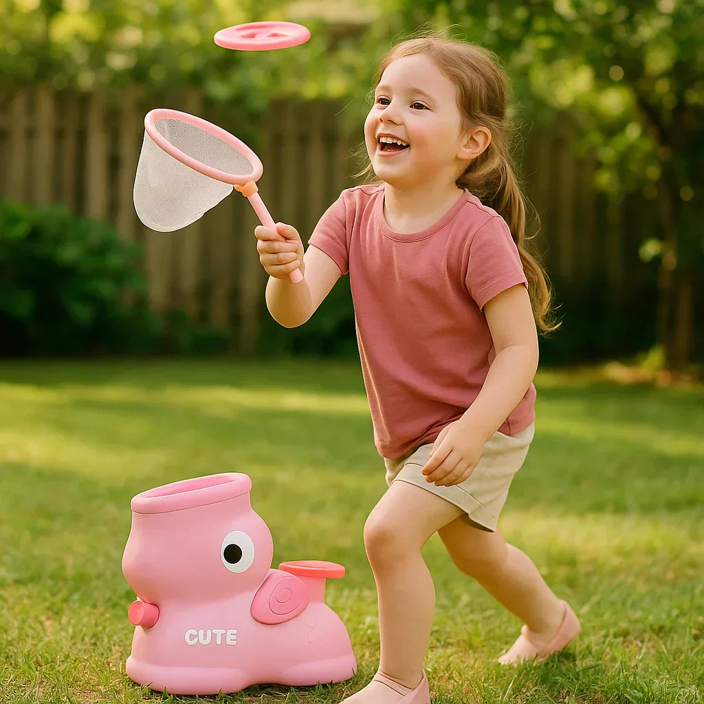 Active Kids Frisbee Launcher Net Game For Catch And Play Set | Temsk