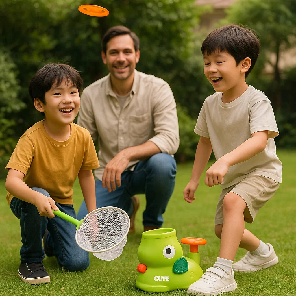 Active Kids Frisbee Launcher Net Game For Catch And Play Set | Temsk