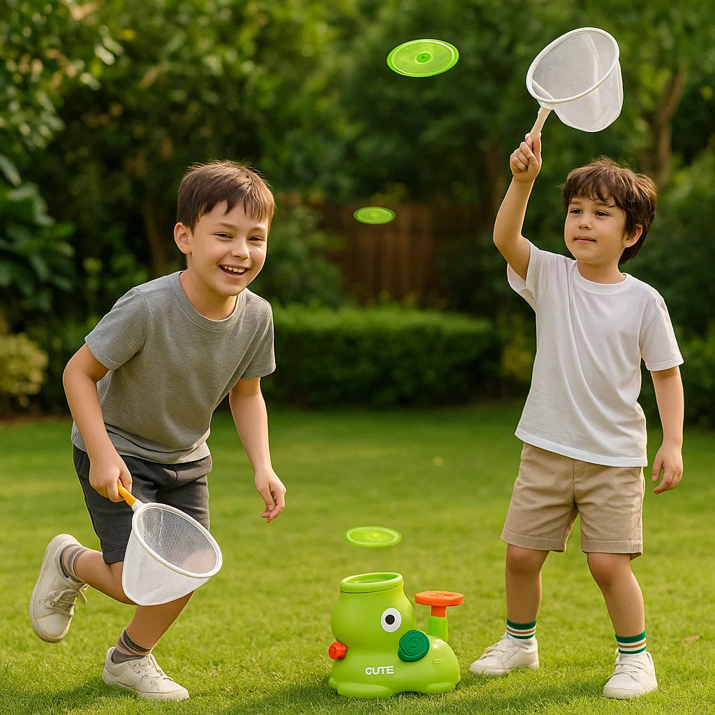 Active Kids Frisbee Launcher Net Game For Catch And Play Set | Temsk