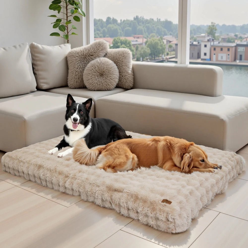 CozyPaw Luxe Thick Plush Bed With Water Repellent Cover | Temsk