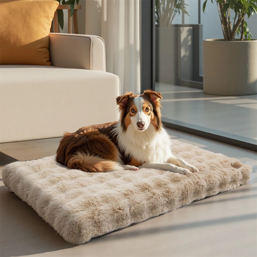 CozyPaw Luxe Thick Plush Bed With Water Repellent Cover | Temsk