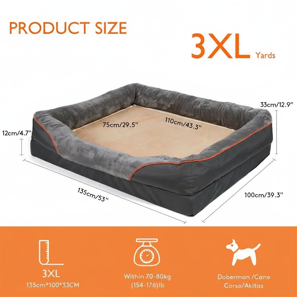PawNest Premium Orthopedic Dog Mattress With Memory Foam And Waterproof Cover | Temsk