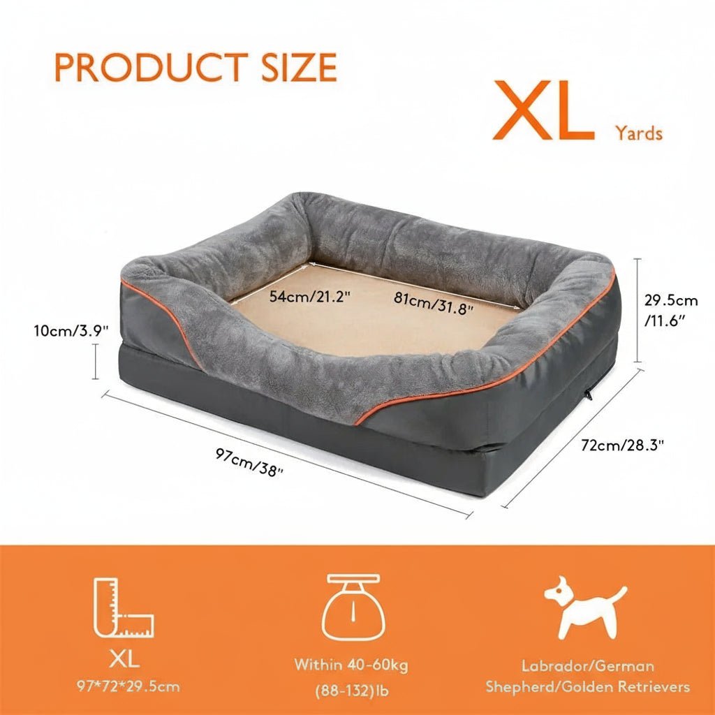 PawNest Premium Orthopedic Dog Mattress With Memory Foam And Waterproof Cover | Temsk