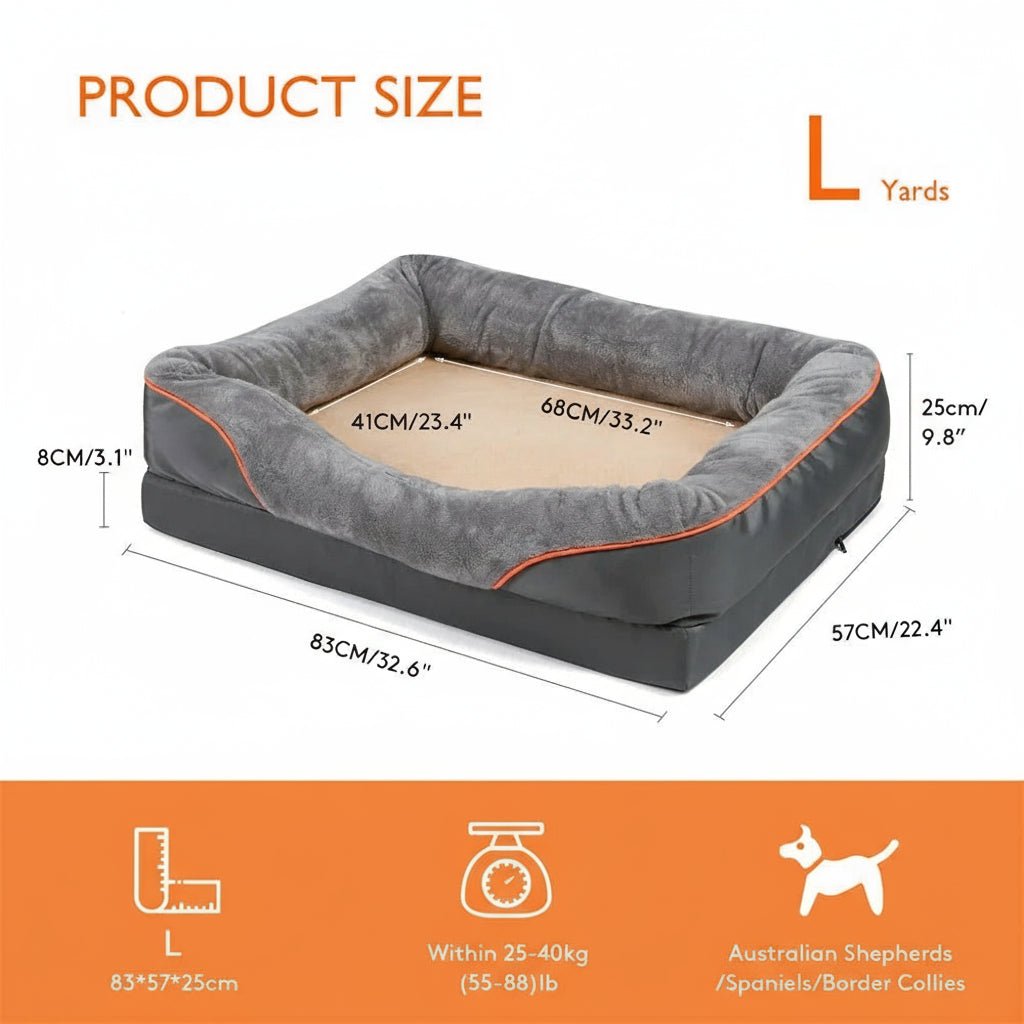 PawNest Premium Orthopedic Dog Mattress With Memory Foam And Waterproof Cover | Temsk
