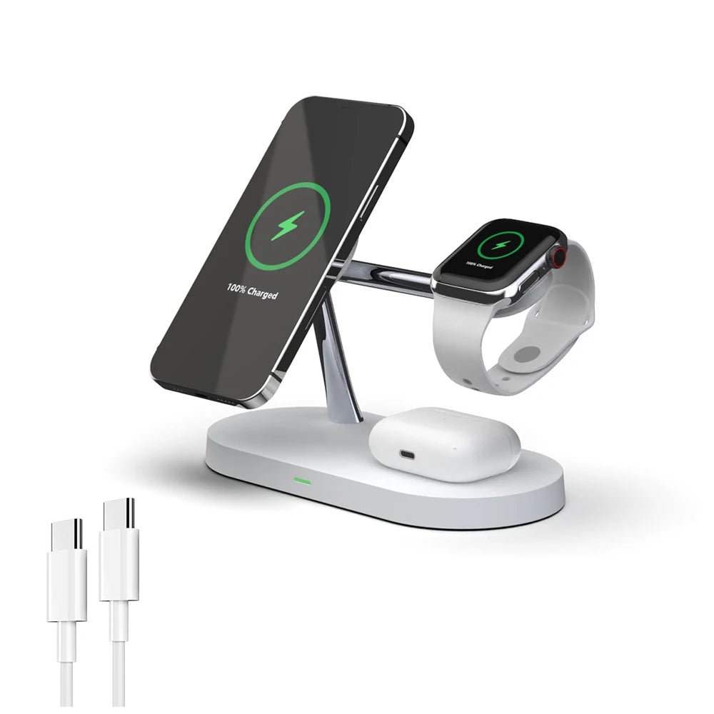 TriDock 3-In-1 MagSafe Charging Station for iPhone, Apple Watch, and AirPods | Temsk