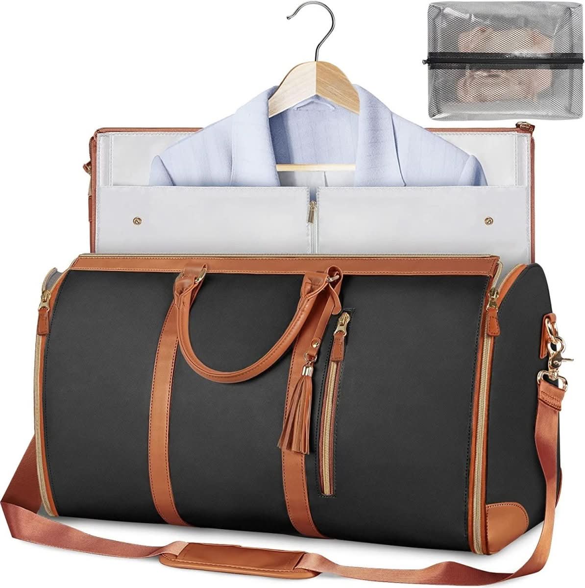 NovaCarry Travel Garment Bag Foldable PU Leather for Crease-Resistant Travel in Style | Temsk