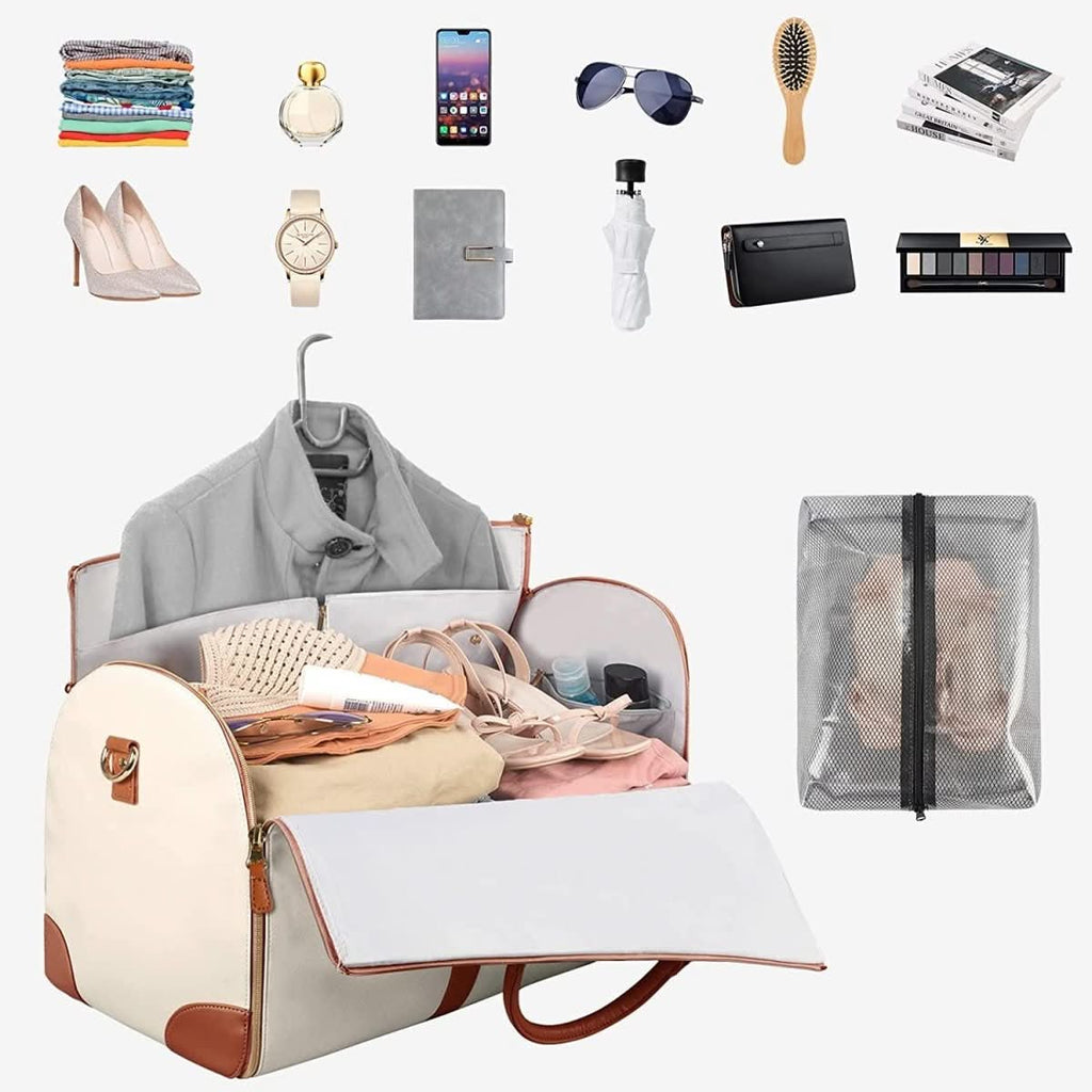 NovaCarry Travel Garment Bag Foldable PU Leather for Crease-Resistant Travel in Style | Temsk