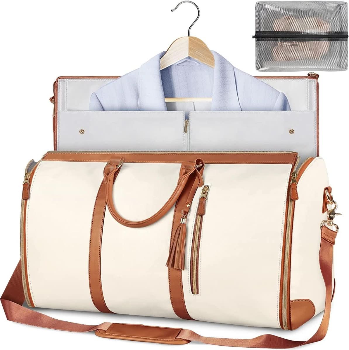NovaCarry Travel Garment Bag Foldable PU Leather for Crease-Resistant Travel in Style | Temsk