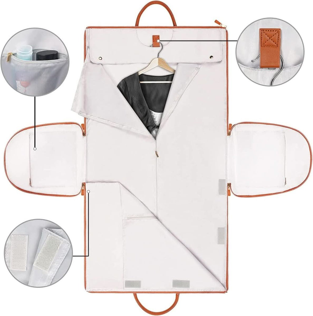 NovaCarry Travel Garment Bag Foldable PU Leather for Crease-Resistant Travel in Style | Temsk
