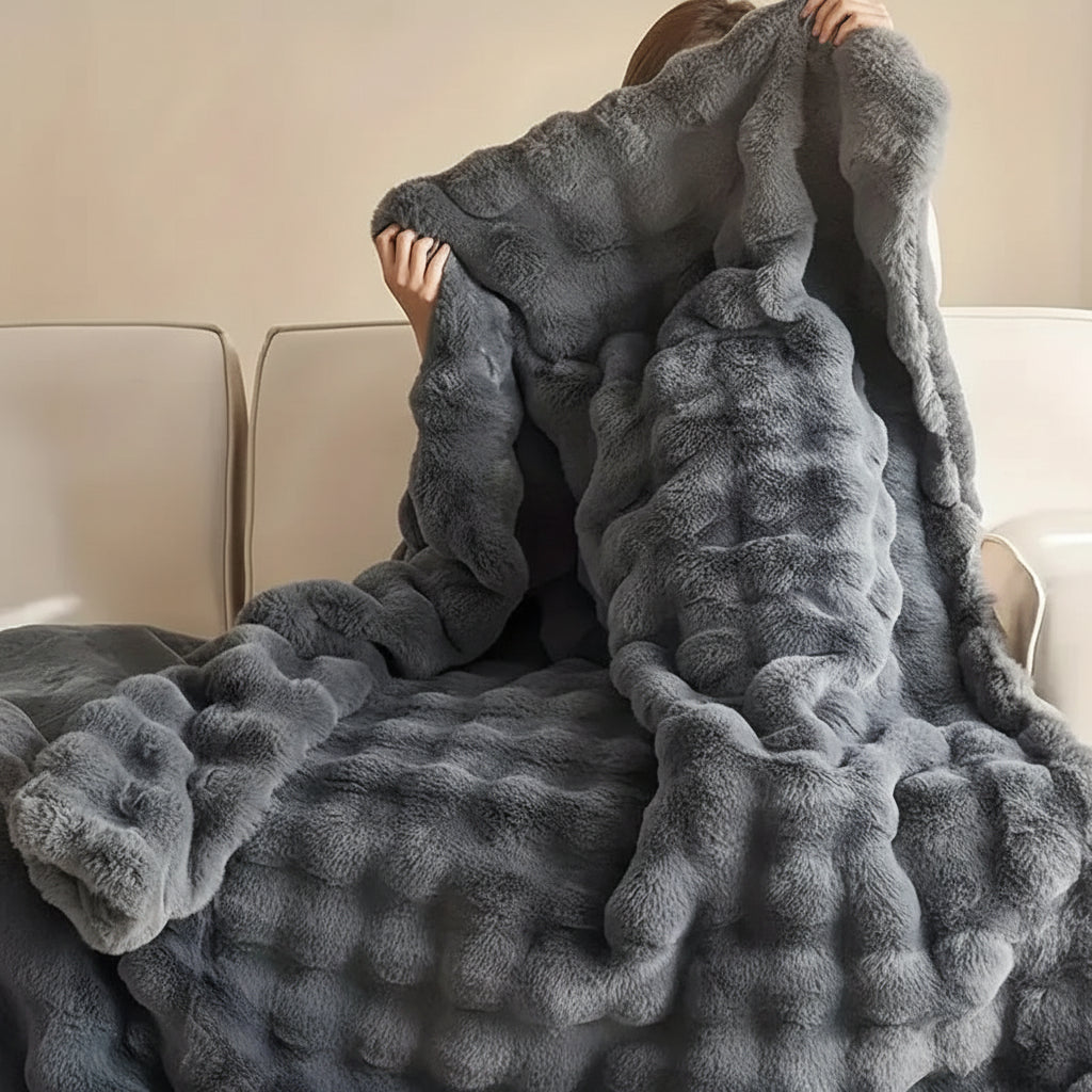 Soft Faux Fur Throw Blanket Plush Cozy For Sofa And Bed | Temsk