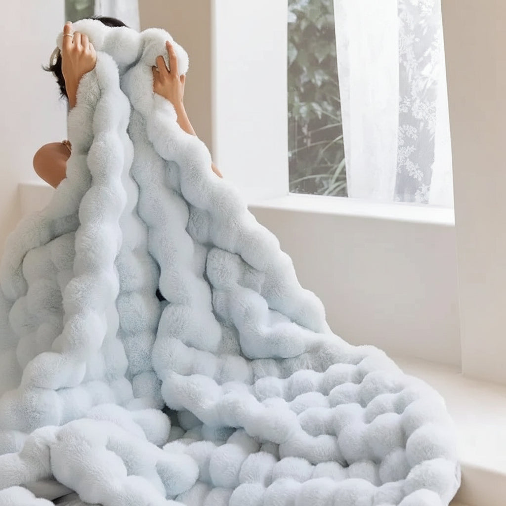 Soft Faux Fur Throw Blanket Plush Cozy For Sofa And Bed | Temsk