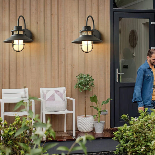 Felix Industrial Outdoor Wall Lantern Waterproof Exterior Light Fixture Temsk