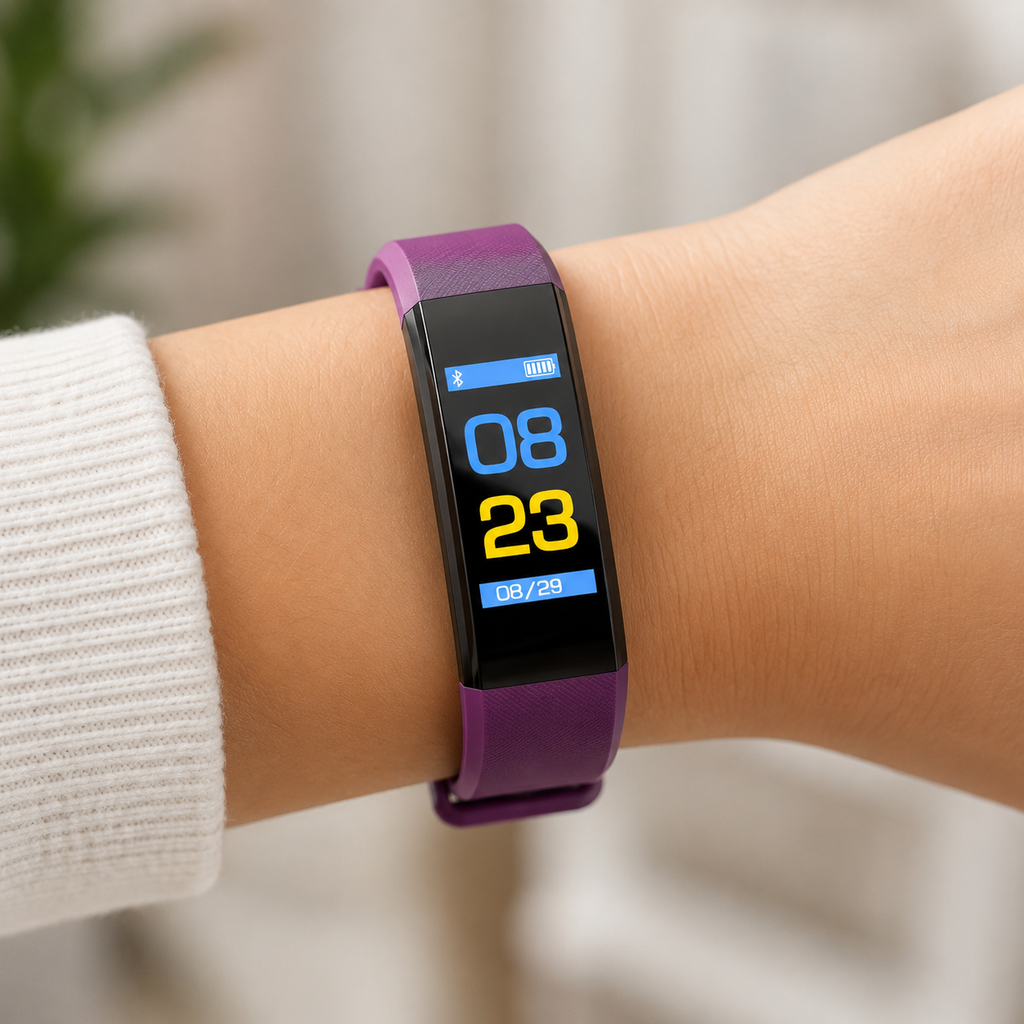 Smartwatch mit Herzfrequenzmesser und Schrittzähler für tägliche Aktivitäten | Temsk