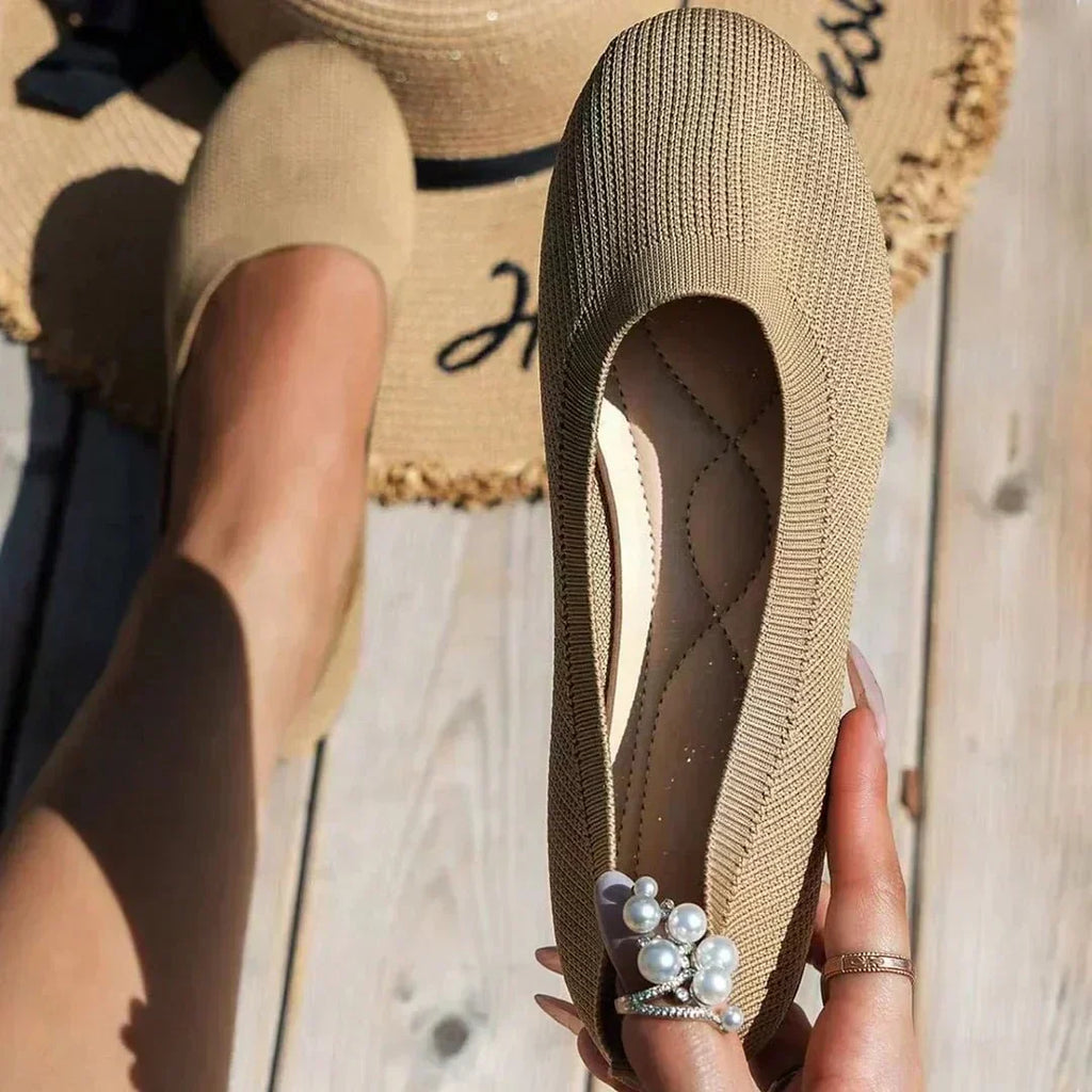 Flexible Ballerina Flats For Women With Soft Fabric And Comfortable Fit | Temsk