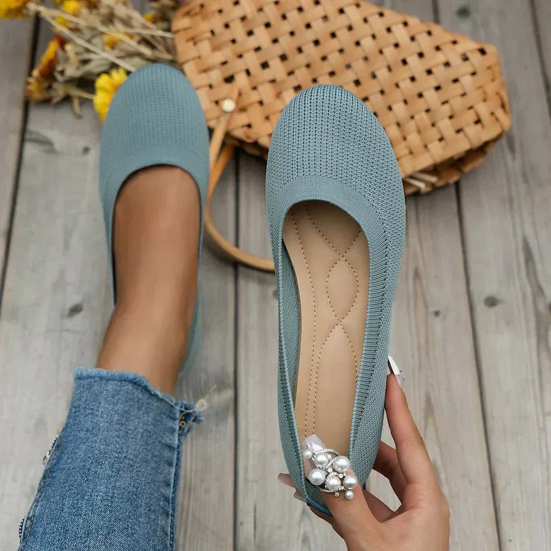 Flexible Ballerina Flats For Women With Soft Fabric And Comfortable Fit | Temsk