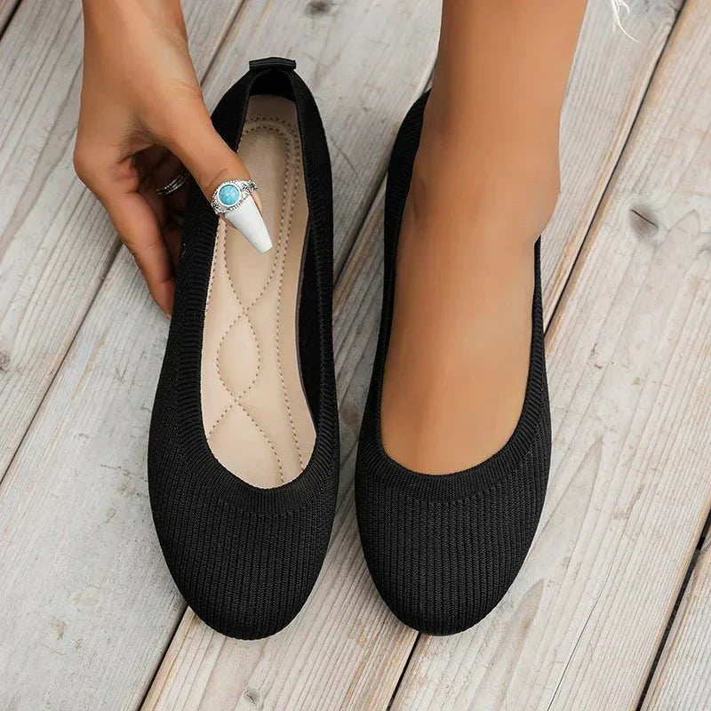 Flexible Ballerina Flats For Women With Soft Fabric And Comfortable Fit | Temsk