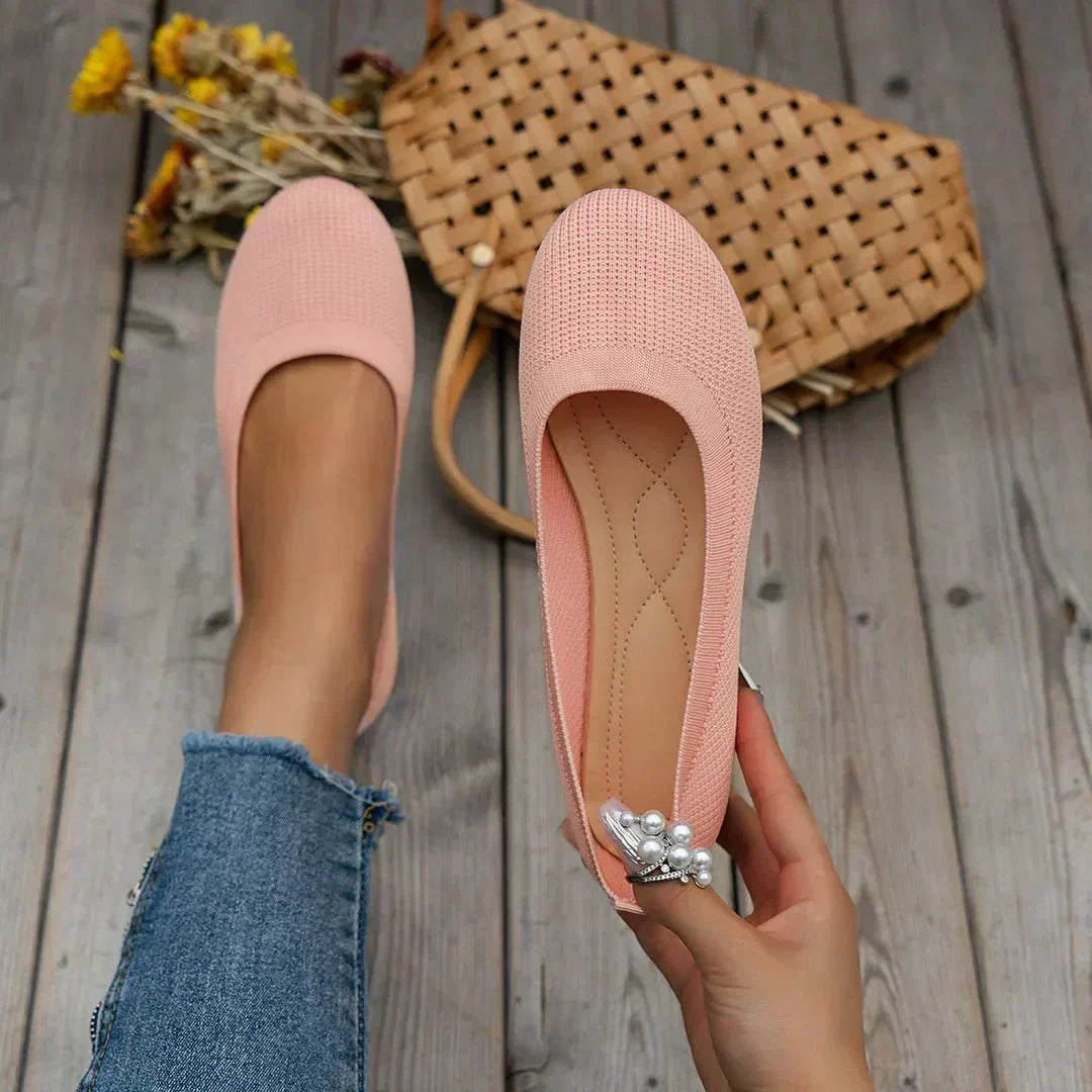 Flexible Ballerina Flats For Women With Soft Fabric And Comfortable Fit | Temsk