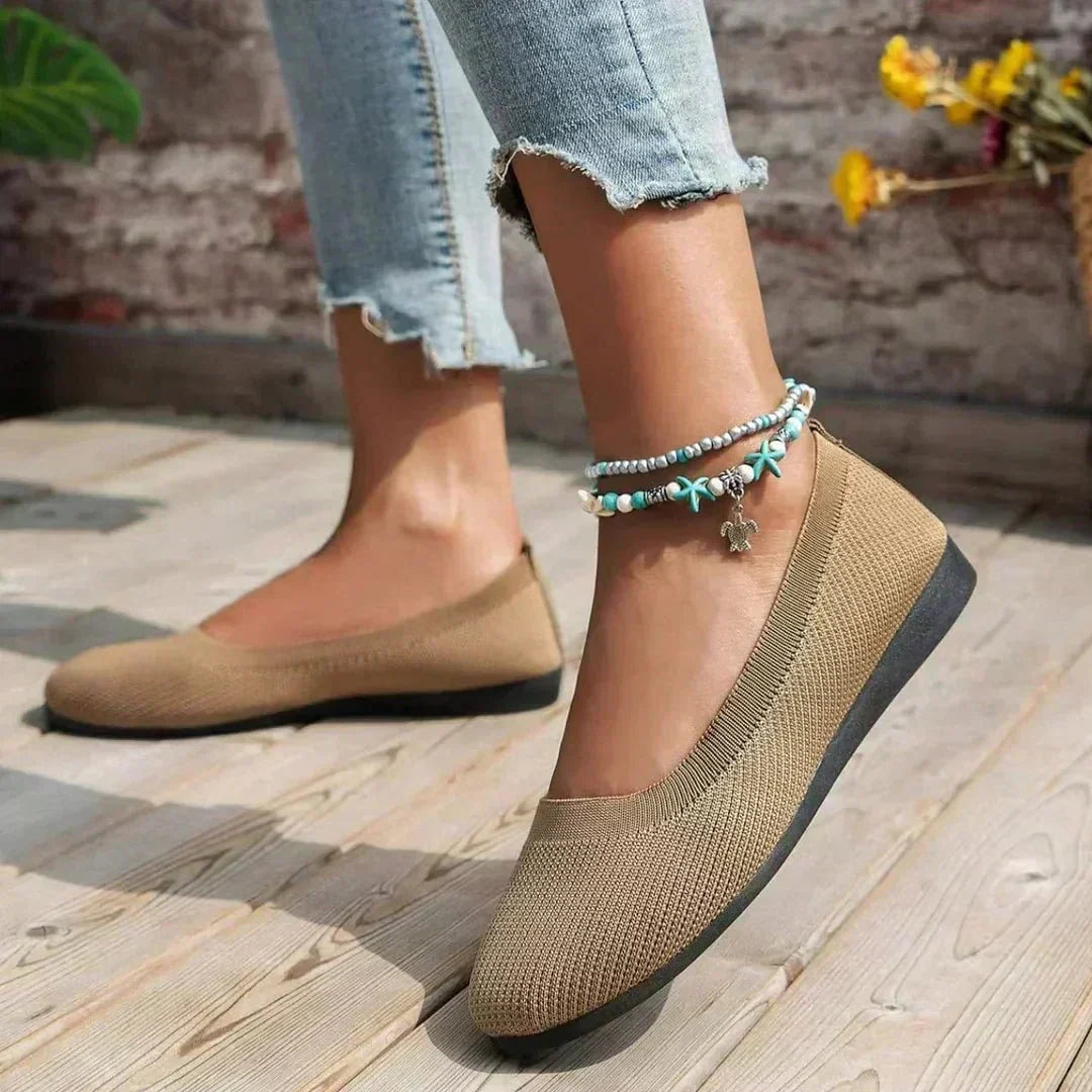 Flexible Ballerina Flats For Women With Soft Fabric And Comfortable Fit | Temsk