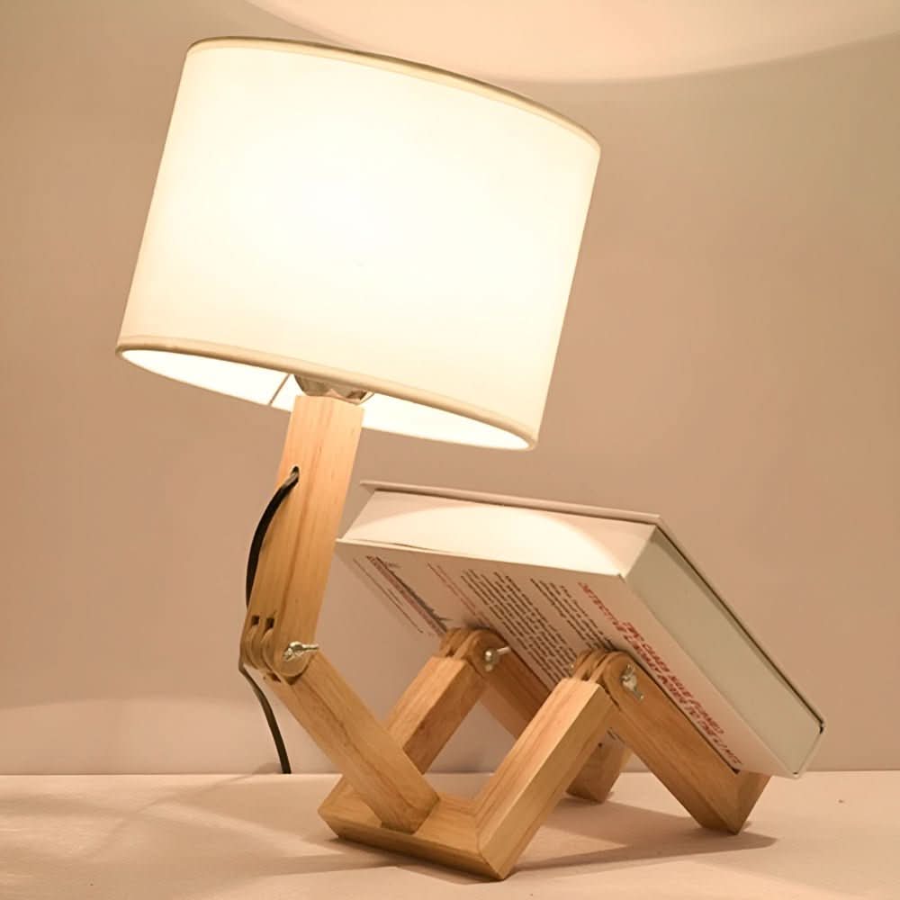 Flexibilní dřevěná lampa s nastavitelnou robotickou lampou pro čtení a pracovní světlo | Temsk