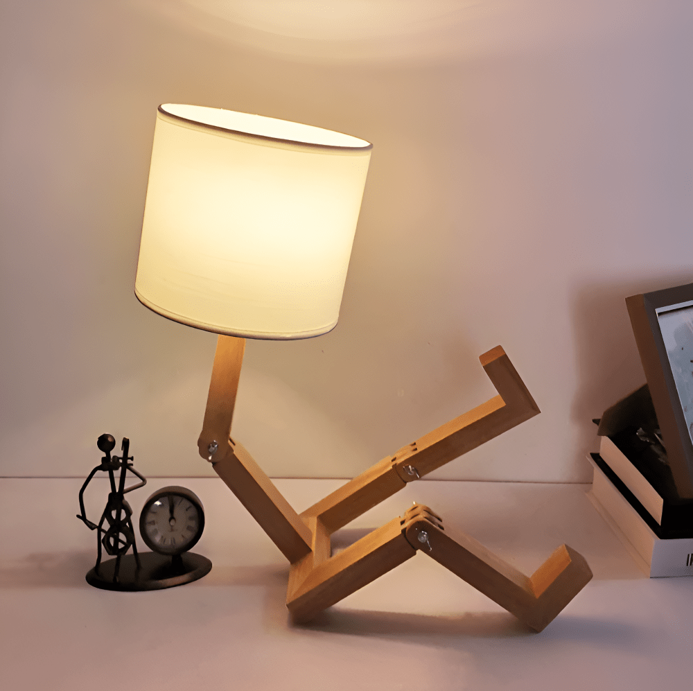 Flexibilní dřevěná lampa s nastavitelnou robotickou lampou pro čtení a pracovní světlo | Temsk