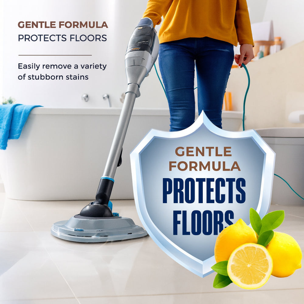 Bright Lemon Scent Floor Cleaner For Multiple Surfaces In Liquid Form | Temsk