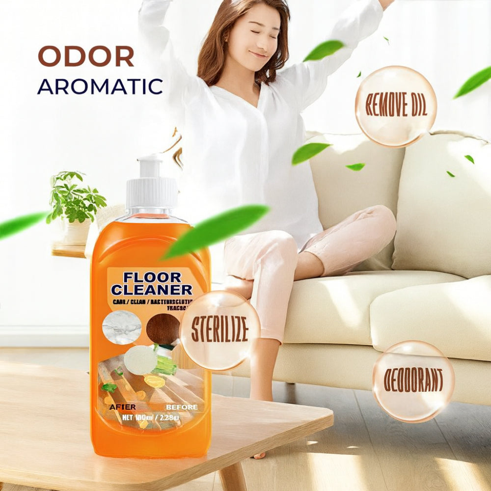 Bright Lemon Scent Floor Cleaner For Multiple Surfaces In Liquid Form | Temsk