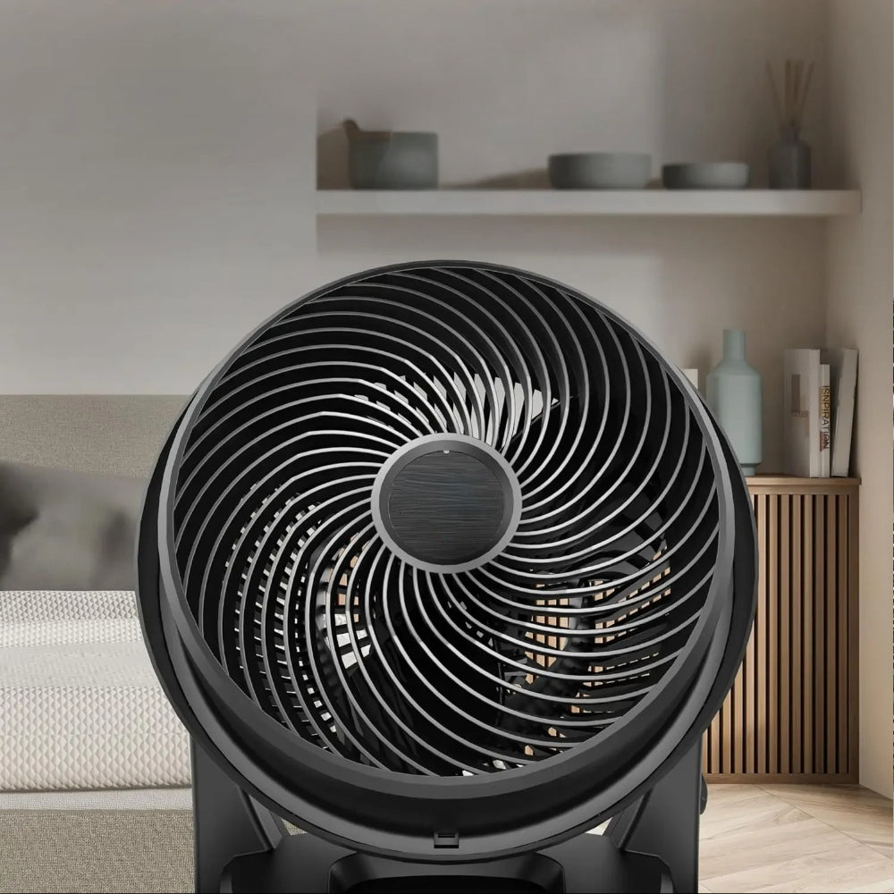 Verstellbarer Standventilator mit neigbarem Kopf für effiziente Luftzirkulation zu Hause | Temsk