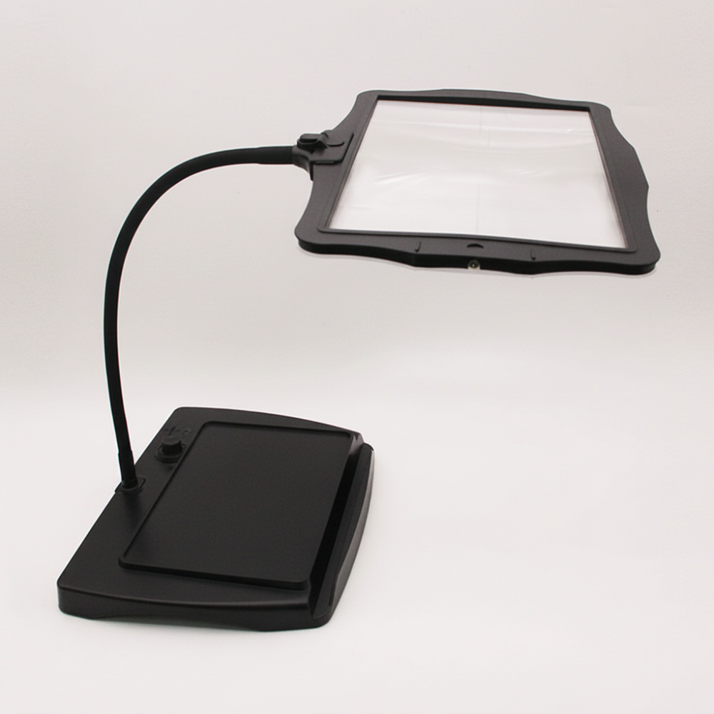 Verstellbare Schreibtischlampe mit Lupe zum Lesen und Basteln | Temsk