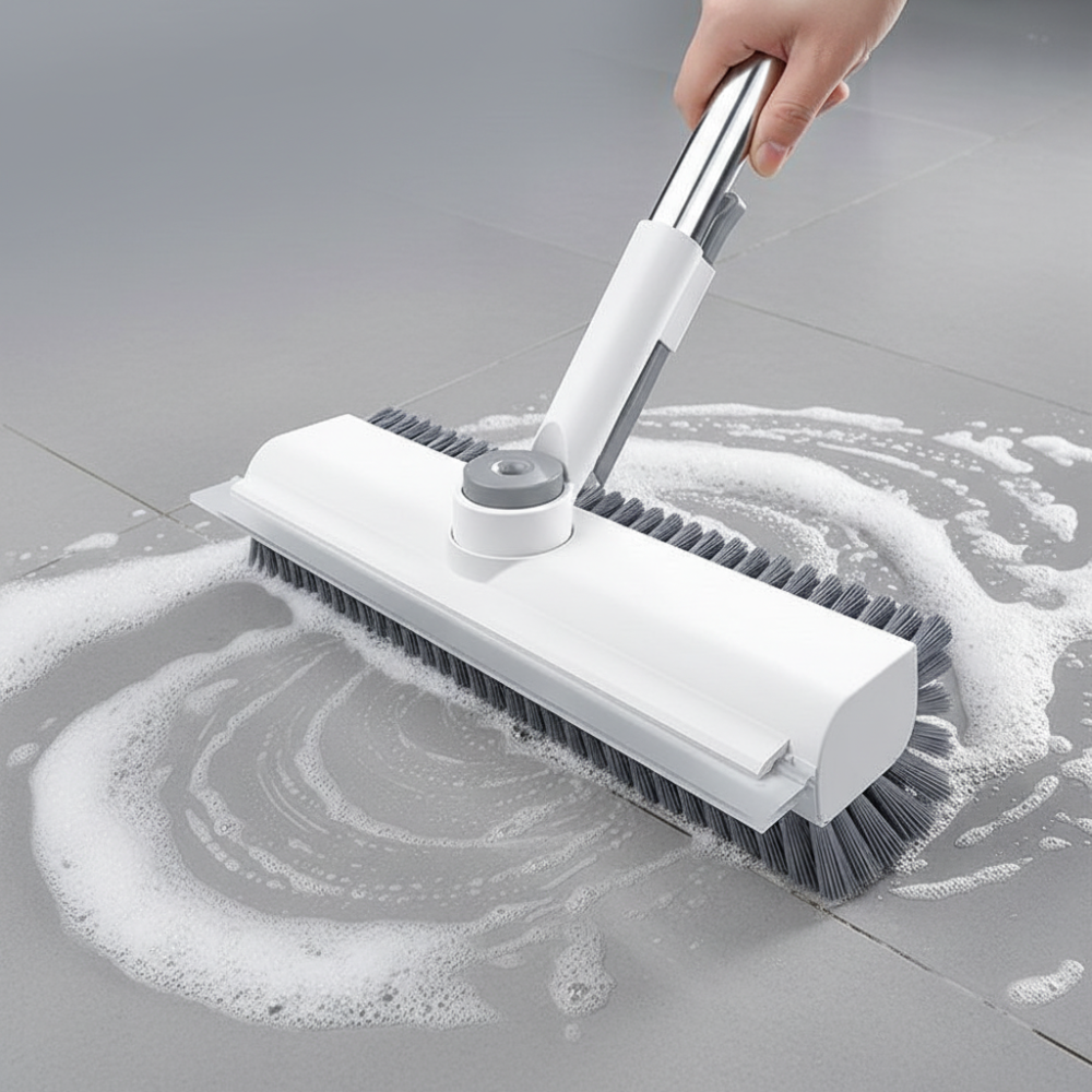 Long-Handled Heavy-Duty Floor Cleaning Brush For Tile Scrubbing | Temsk