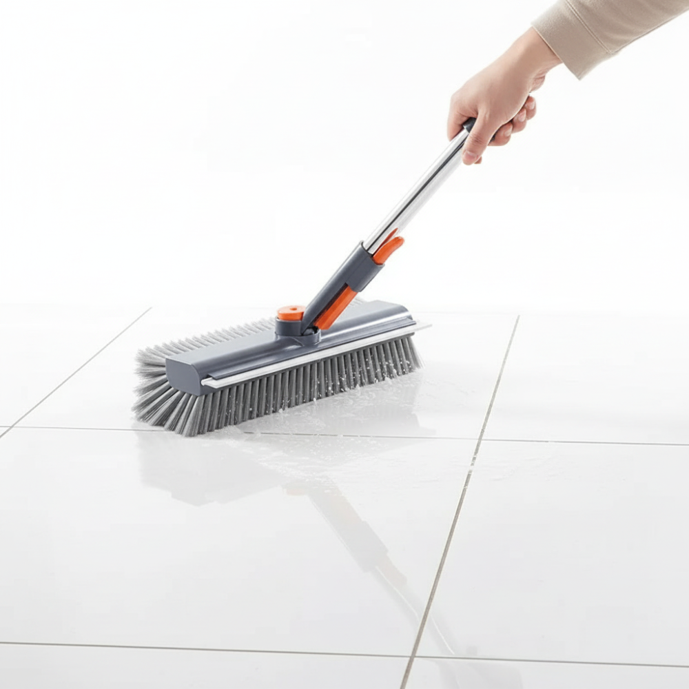 Long-Handled Heavy-Duty Floor Cleaning Brush For Tile Scrubbing | Temsk