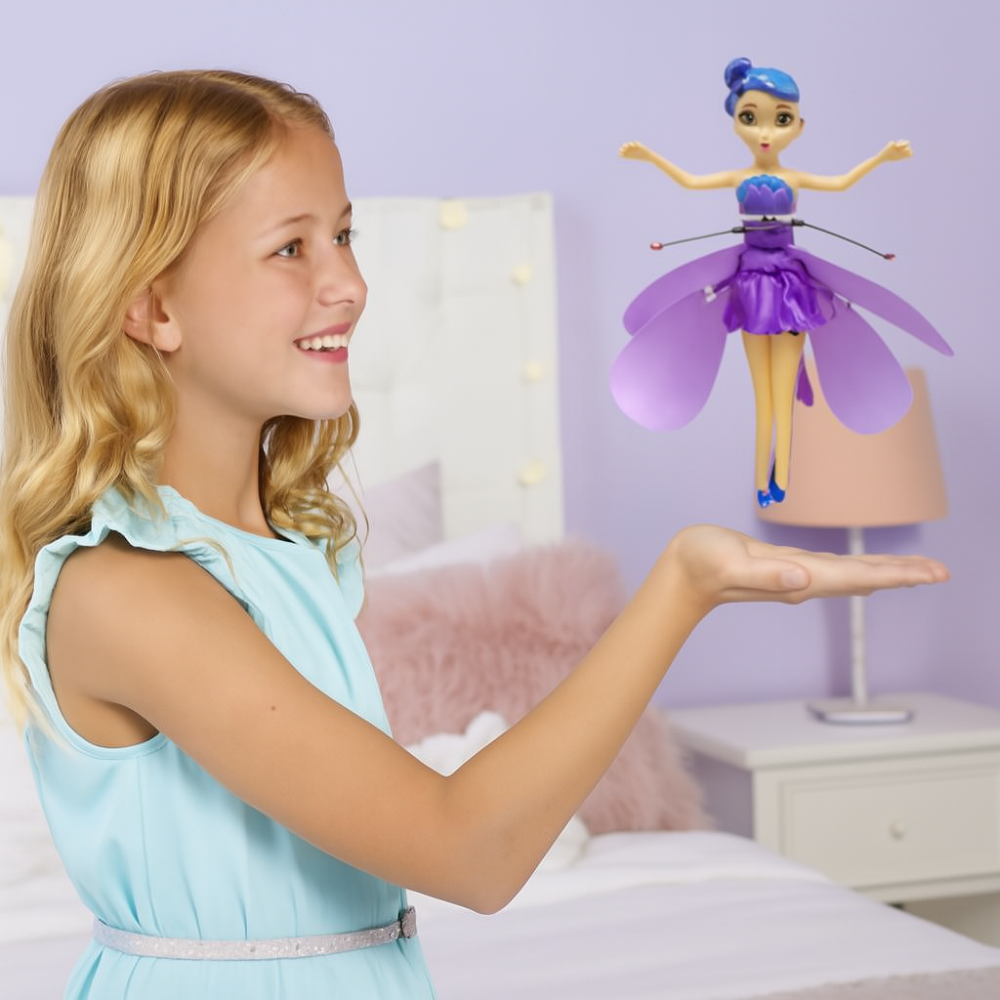 Charmantes fliegendes Feenspielzeug mit LED-Lichtern und Handsensor für Kinder | Temsk
