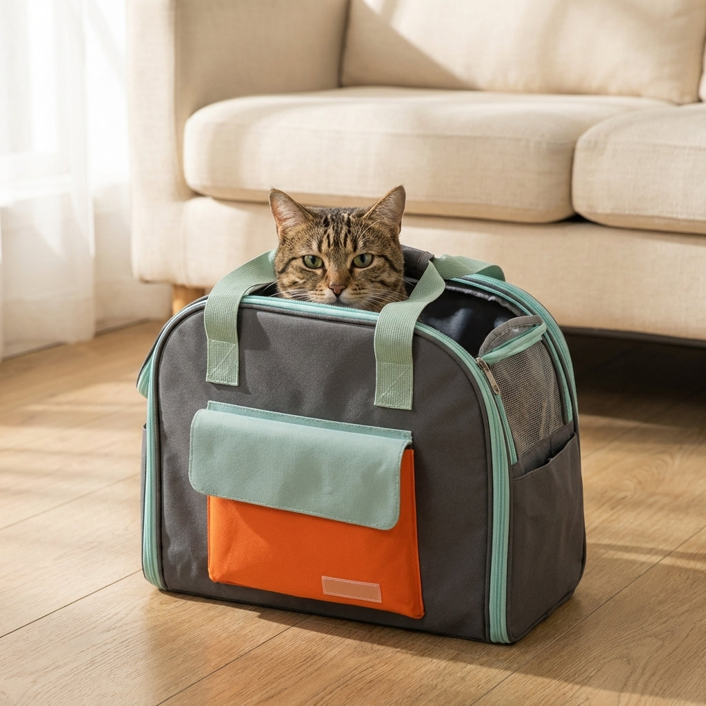 Foldable Pet Carrier Bag With Expandable Tent Nylon Up To 4 Kg | Temsk