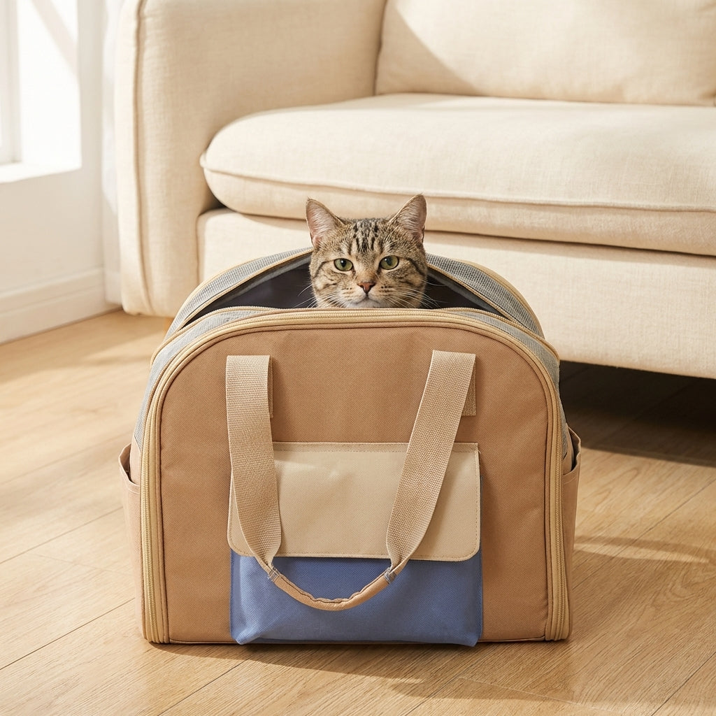 Foldable Pet Carrier Bag With Expandable Tent Nylon Up To 4 Kg | Temsk