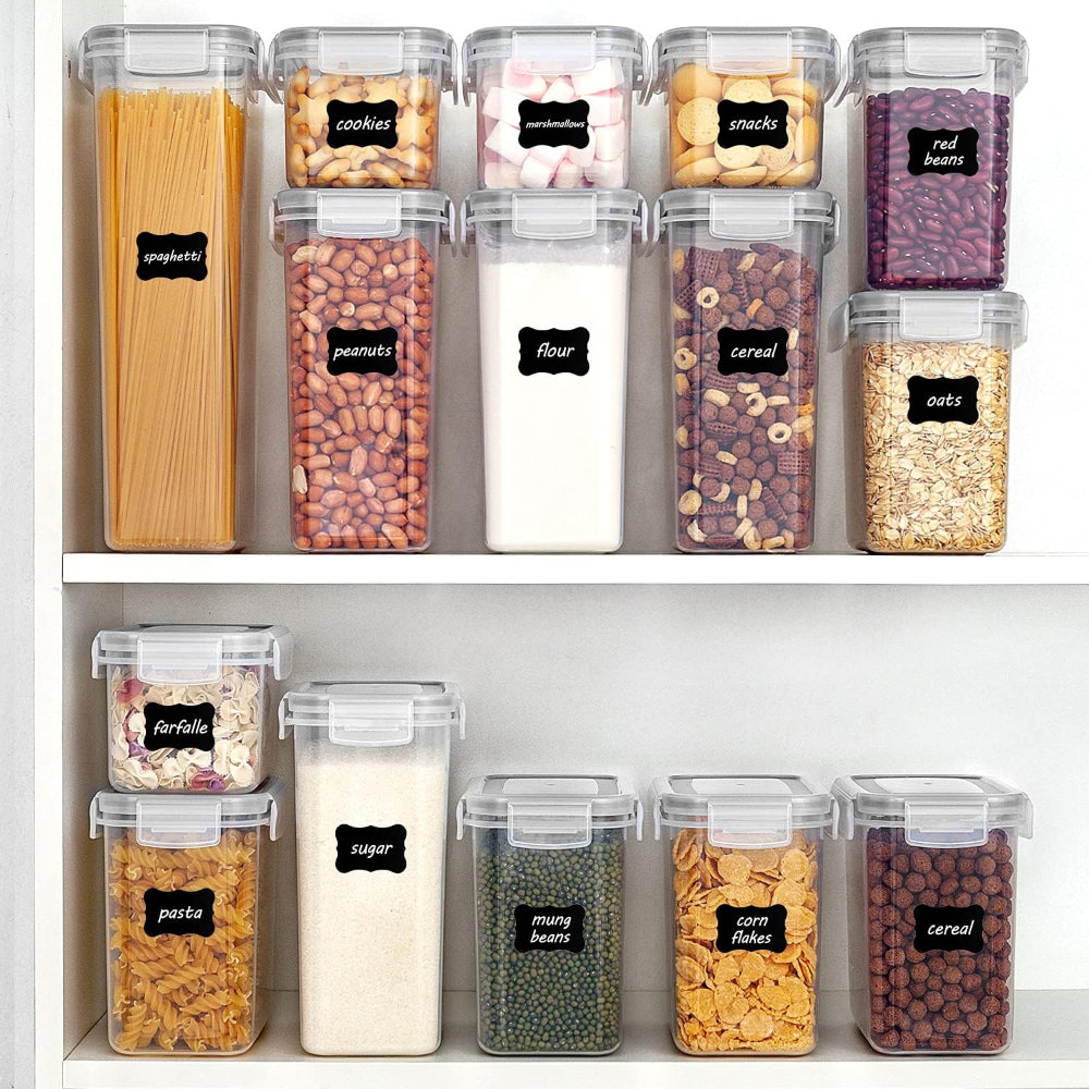 Conjunto de Recipientes Empilháveis Herméticos para Armazenamento de Despensa e Organização de Cozinha | Temsk