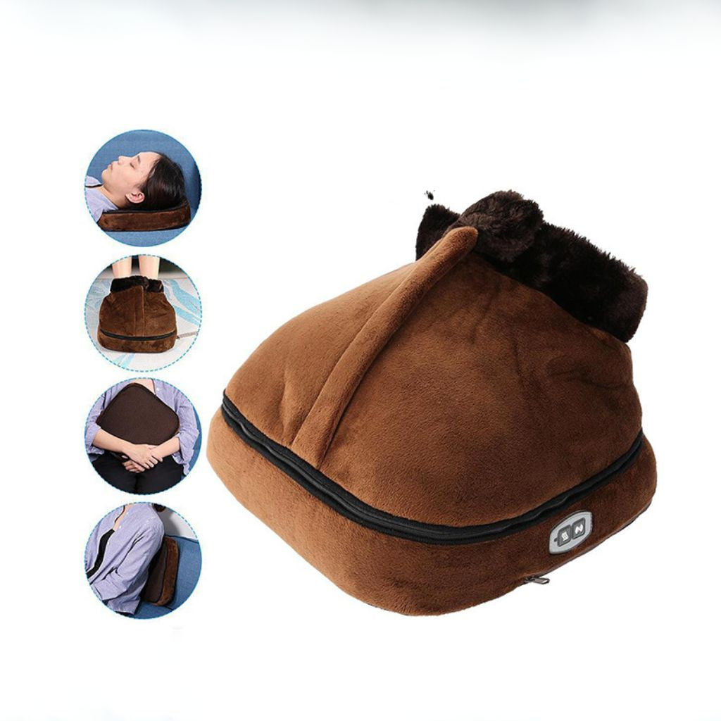 Heated Foot Massager Slippers With Gentle Vibration For Relaxation | Temsk