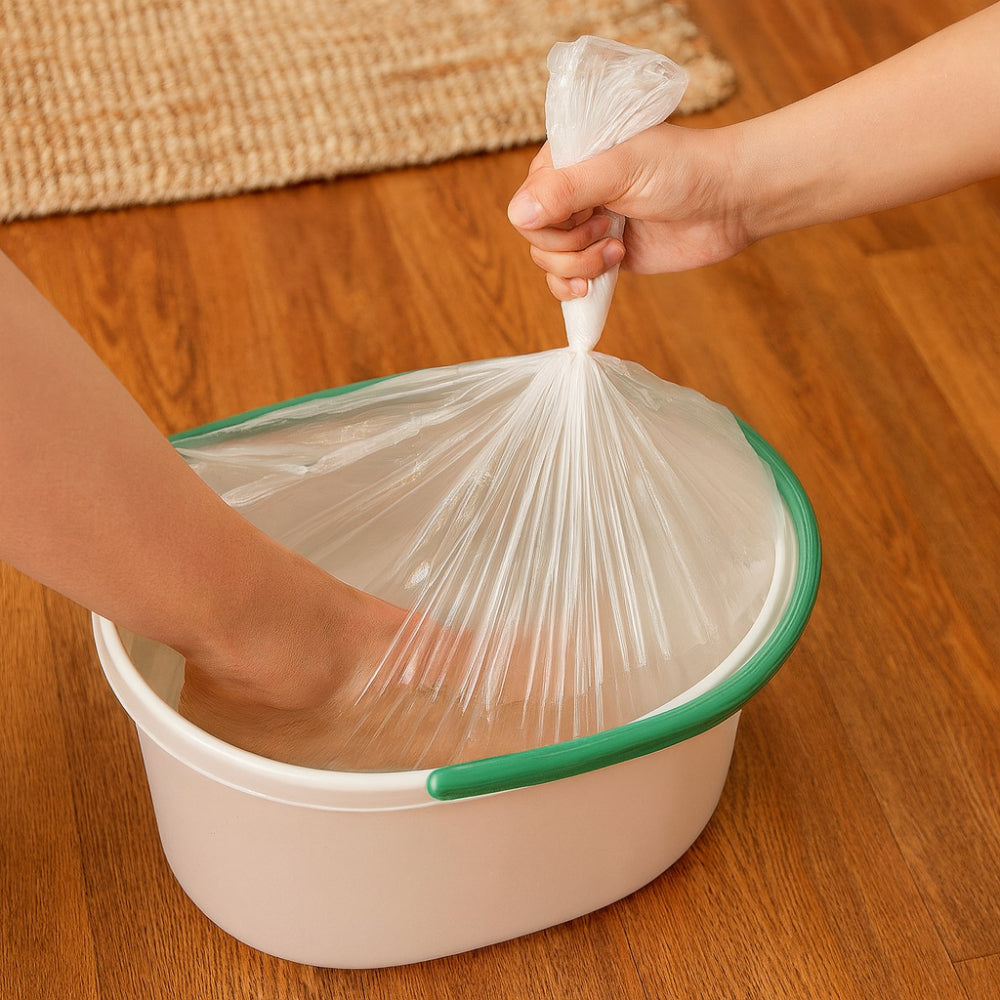 Disposable Pedicure Tub Liner Bags For Foot Spa Sessions | Temsk