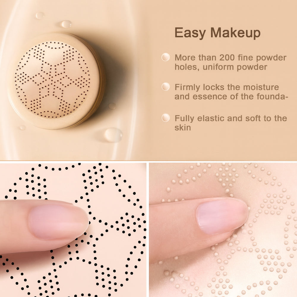 Cushion Foundation Compact With Built In Face Applicator For Natural Coverage | Temsk