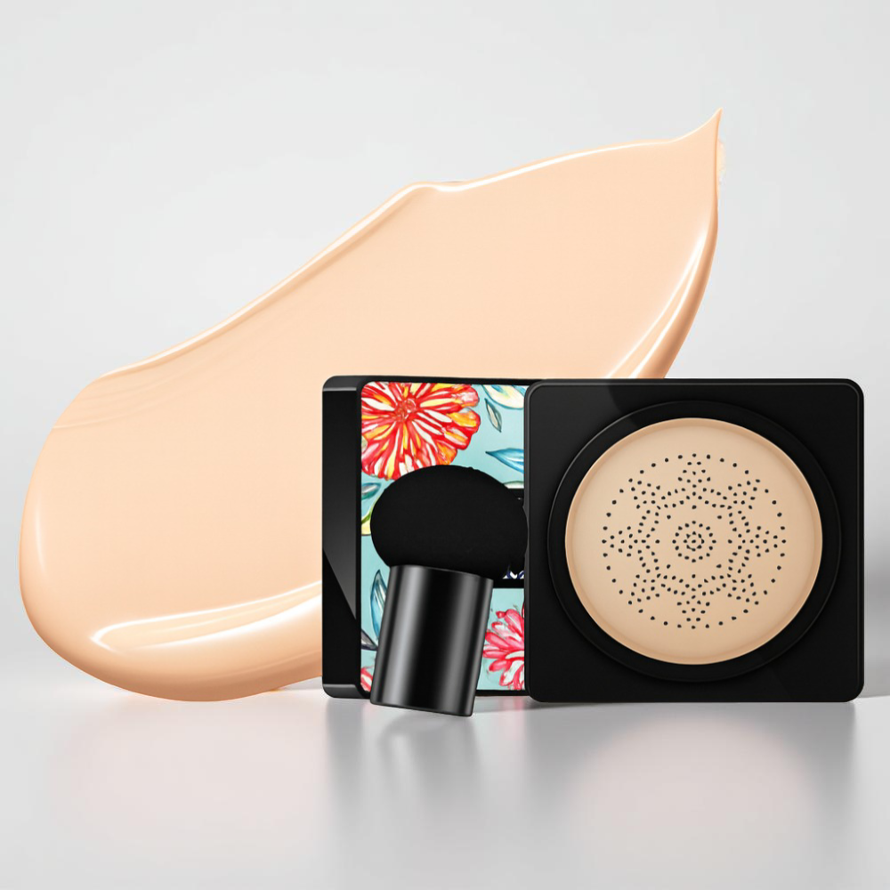 Cushion Foundation Compact With Built In Face Applicator For Natural Coverage | Temsk