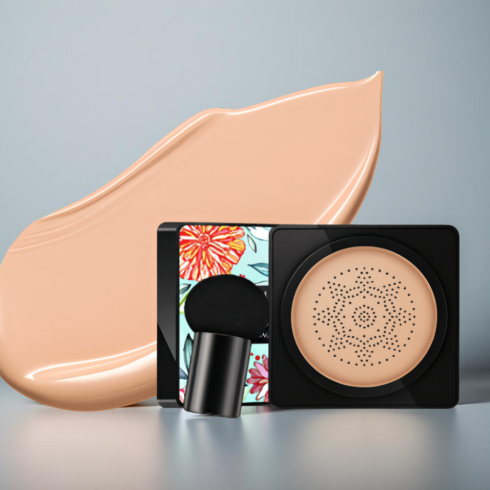 Cushion Foundation Compact With Built In Face Applicator For Natural Coverage | Temsk