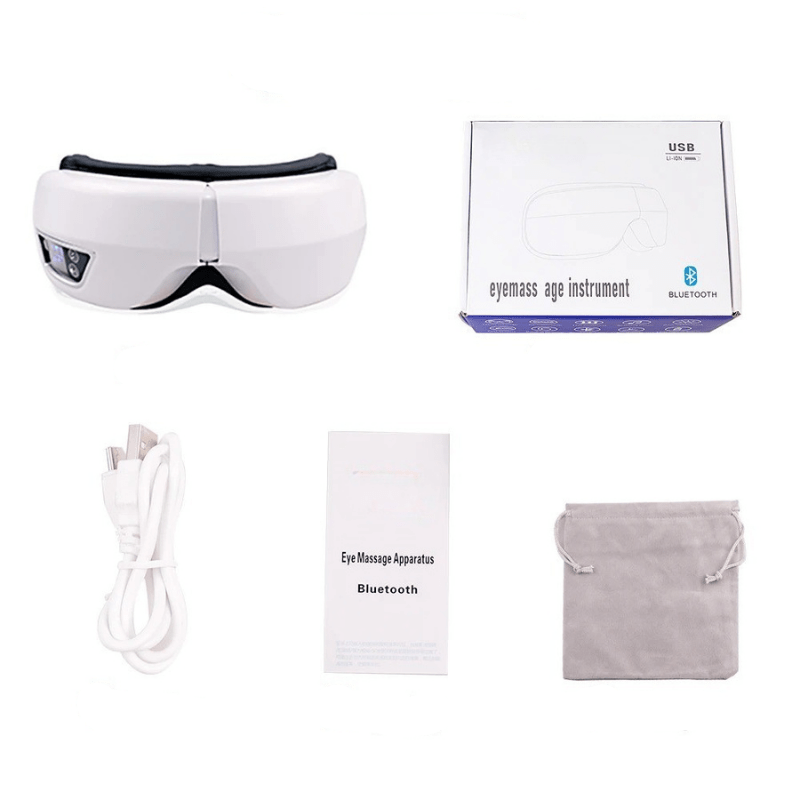 LuminaFlex 6D Eye Massager With Air Pressure, Heat, Vibration, Bluetooth And Folding | Temsk