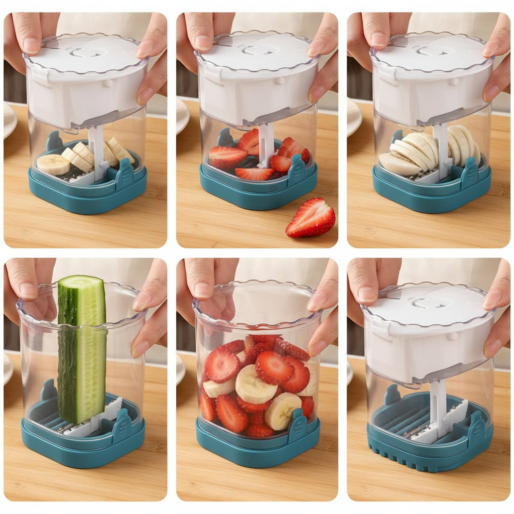 8-Blade Kitchen Cutter For Easy Strawberry Slices And Mixed Fruit | Temsk