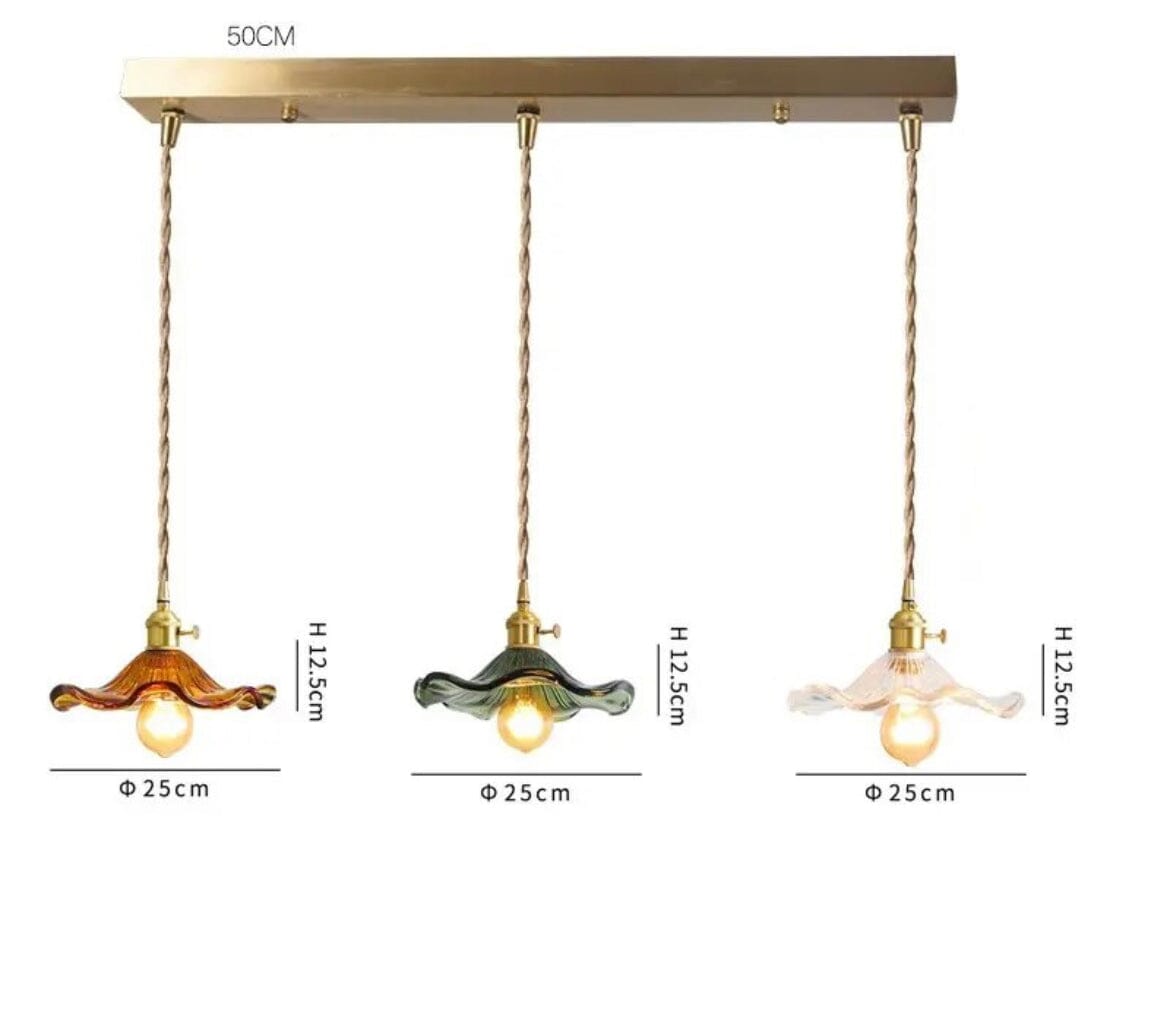 Lyra Glass Pendant Lights With Nordic Floral Motifs | Temsk