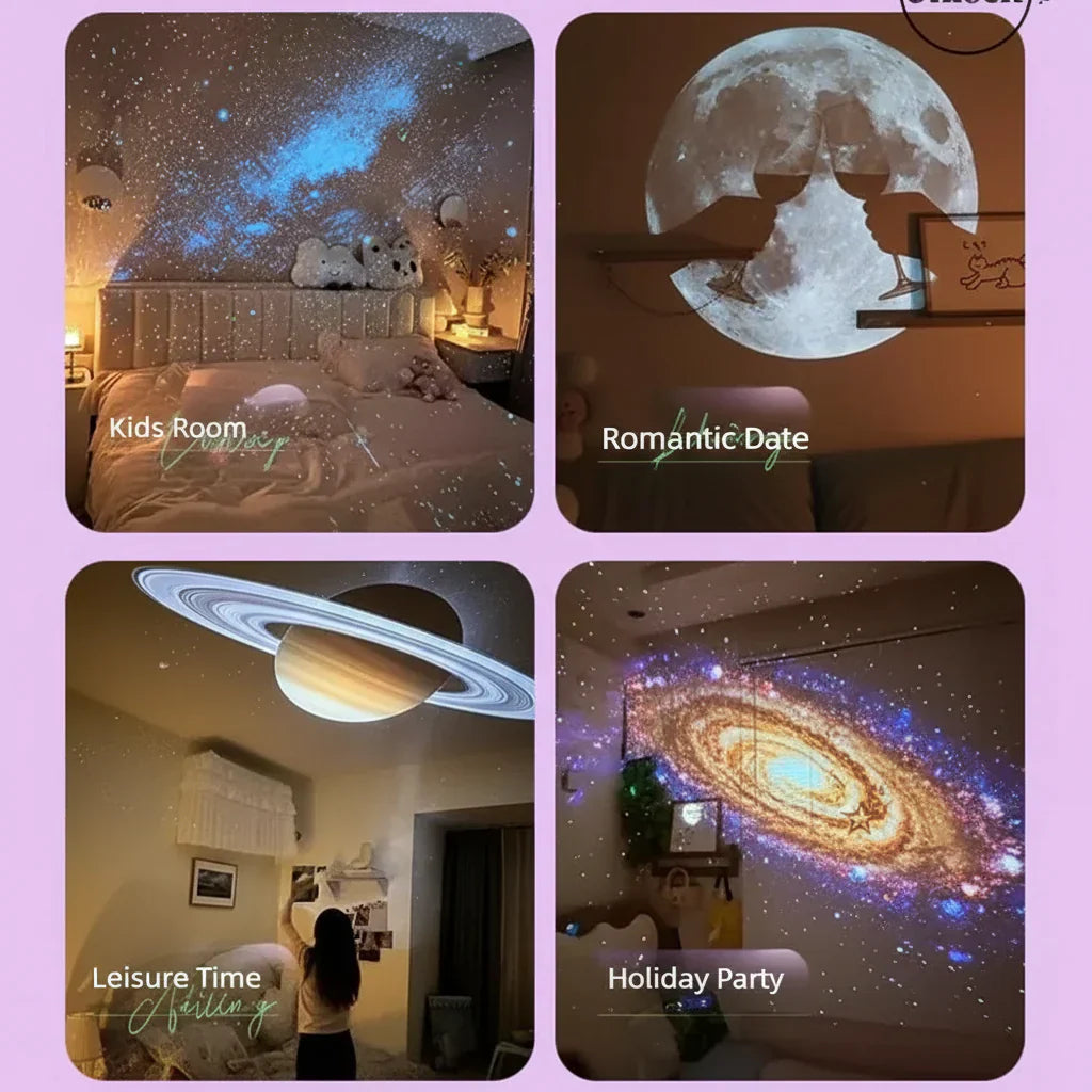 Star Projector Bluetooth Galaxy Night Light With Rotating LED | Temsk