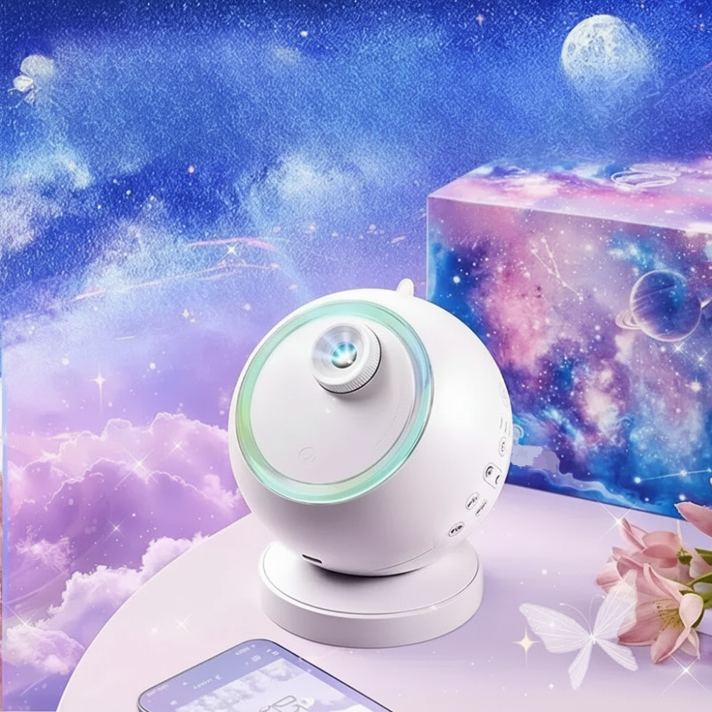Star Projector Bluetooth Galaxy Night Light With Rotating LED | Temsk