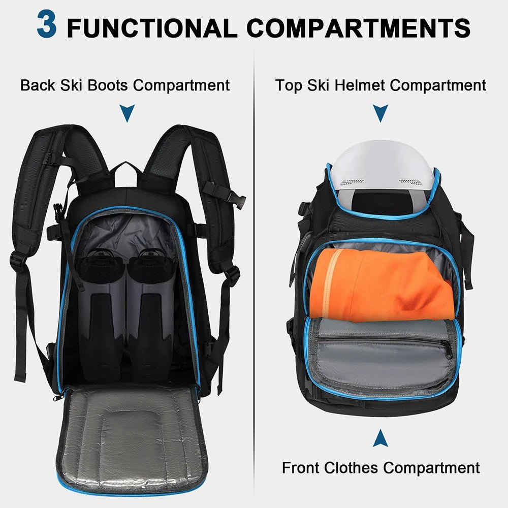 SummitCarry Waterproof 50-Liter Ski Boot Backpack For Gear And Accessories | Temsk