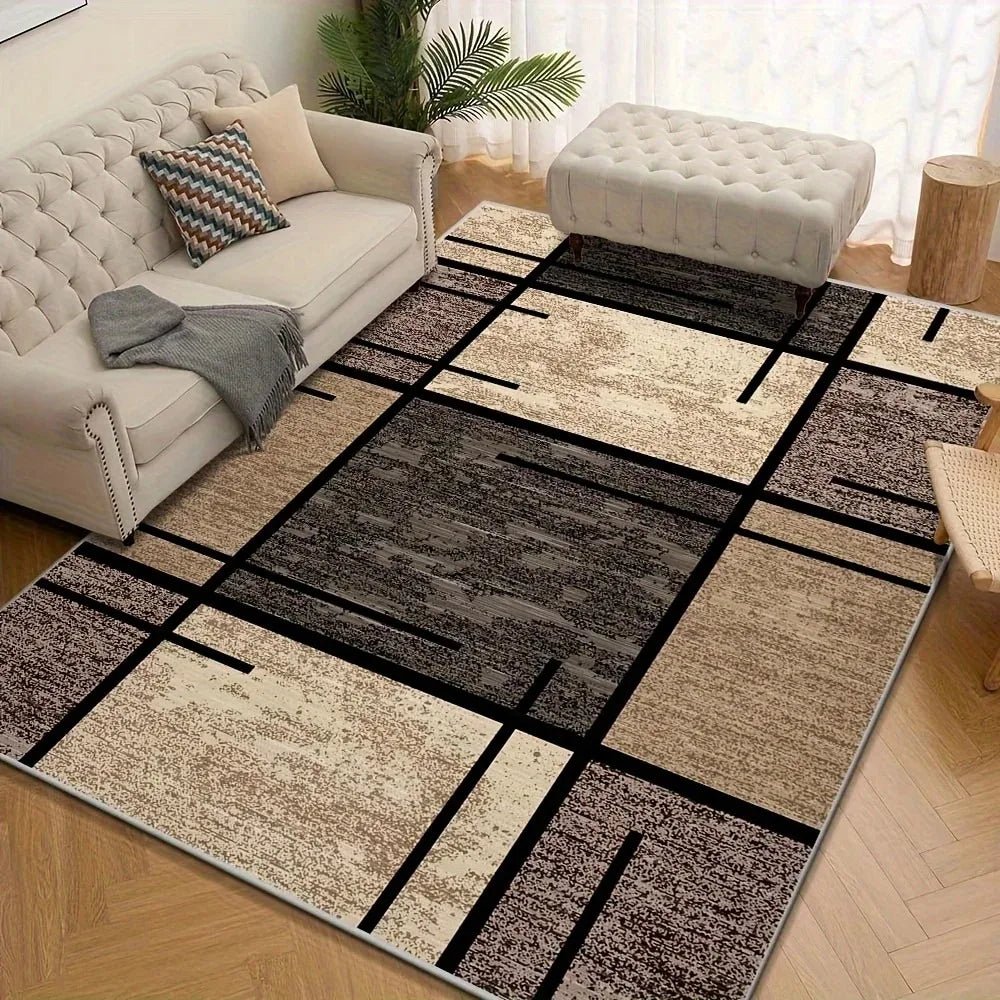 PatternWeave Premium Geometric Area Rug for Living Room and Office | Temsk