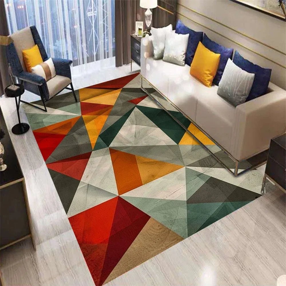 PatternWeave Premium Geometric Area Rug for Living Room and Office | Temsk