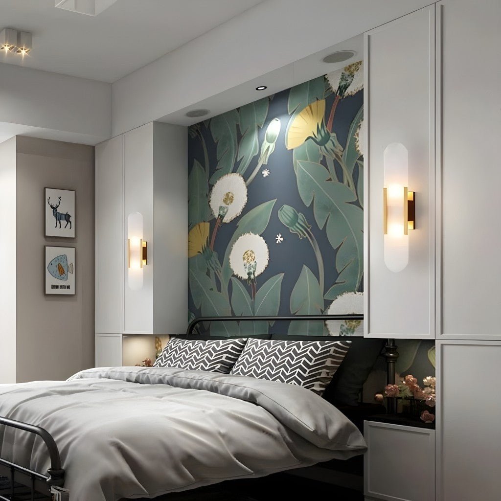 Lumio Shine - Elegant Black and Gold LED Wall Lamp for Home | Temsk