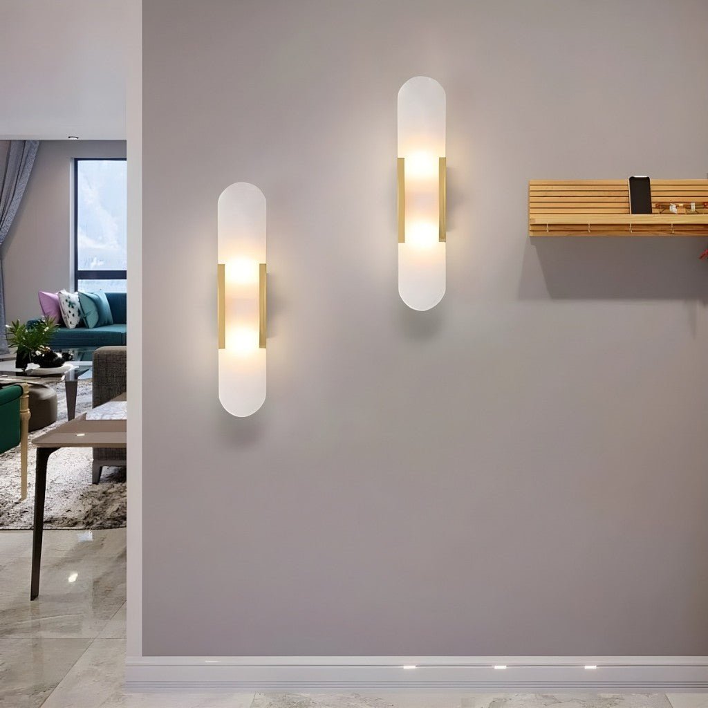 Lumio Shine - Elegant Black and Gold LED Wall Lamp for Home | Temsk